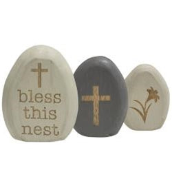 Bless This Nest Egg Shelf Sitters Set of 3