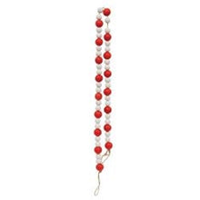 Load image into Gallery viewer, Red &amp; White Wooden Bead Garland
