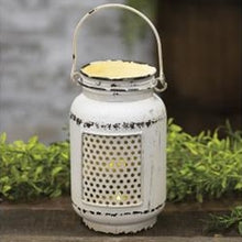 Load image into Gallery viewer, Cream Distressed LED Mason Jar Light
