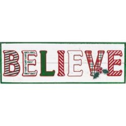 Believe Wooden Christmas Sign