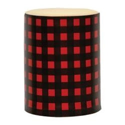 Red Small Buffalo Check Timer Pillar