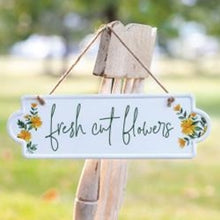 Load image into Gallery viewer, Fresh Cut Flowers Metal Sign
