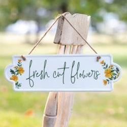 Fresh Cut Flowers Metal Sign