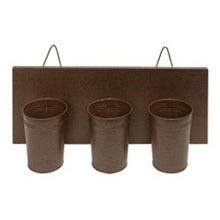 Load image into Gallery viewer, Rust &amp; Black Finish Wall Flower Holder
