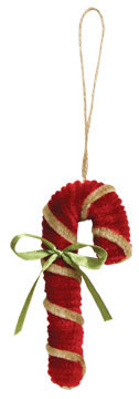 Small Chenille Candy Cane