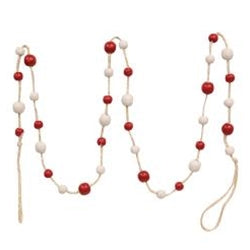 Red & White Bright Bead Garland