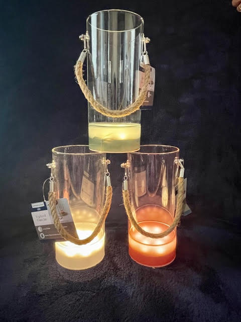 Lighted Glass Vase Set