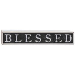 Blessed Galvanized Metal and Wood Block