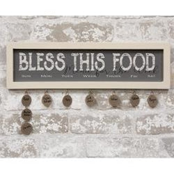 Bless This Food Shiplap Framed Sign w/ Tags