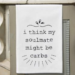 Carbs are my Soulmate Dish Towel