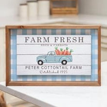 Load image into Gallery viewer, Farm Fresh Eggs &amp; Carrots Shadowbox Sign
