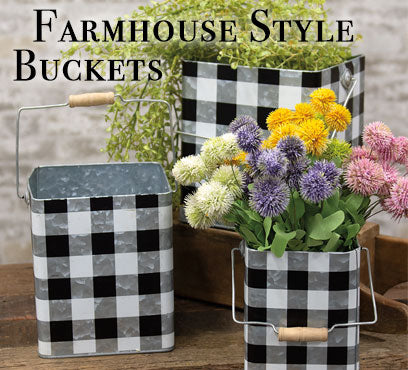 Farmhouse Style 3 Piece Bucket Set