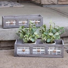 Load image into Gallery viewer, Graywashed Flower Boxes Set of 2
