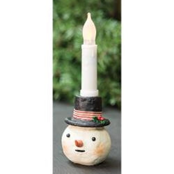 Resin Snowman Taper Holder