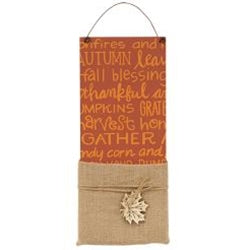 FALL COLLAGE BURLAP POCKET