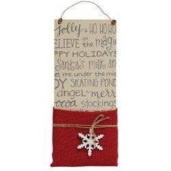 Santa's Letters Burlap Pocket