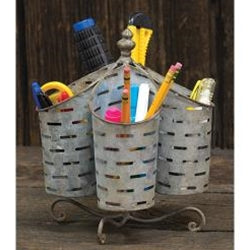 Olive Bucket Utensil Organizer