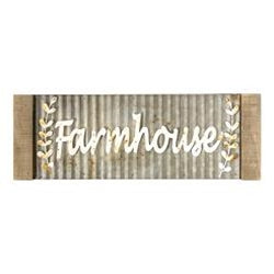 Framed Galvanized Metal Farmhouse Wall Sign