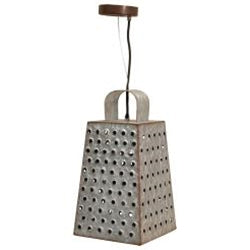 Galvanized Metal Grater Light Fixture