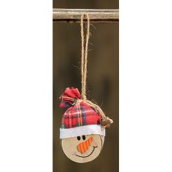 Chunky Snowman Head Ornament