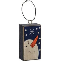 Snowman Wishing Block Ornament