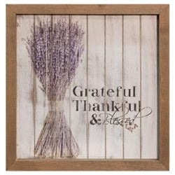 Grateful Framed Shiplap Sign