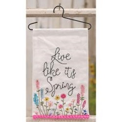 Live Like It's Spring Mini Fabric Wall Hanging