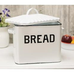 Black Rim Enamel Bread Box