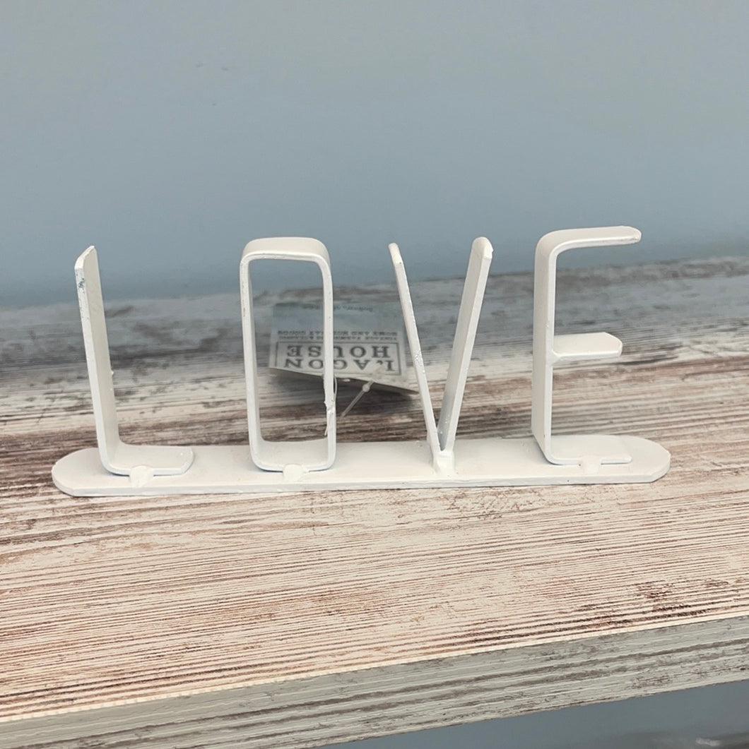 Love Metal Tabletop Sign