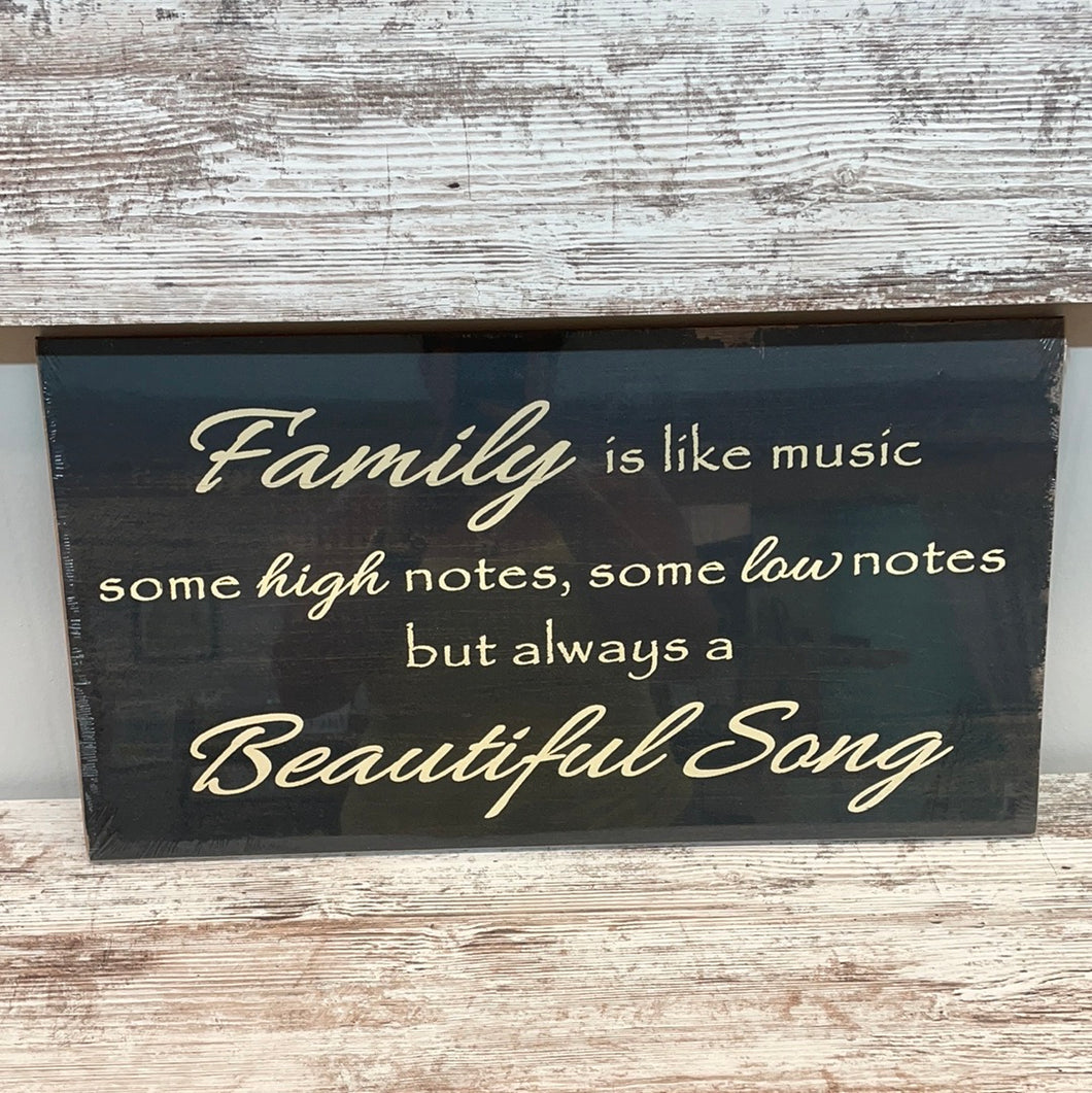 Family Like Music Sign