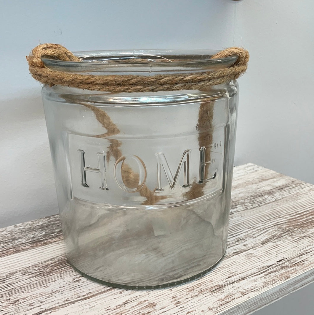 Glass Home Jar with Rope Handle