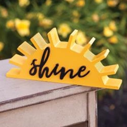 Yellow Chunky Sun Shine Sign