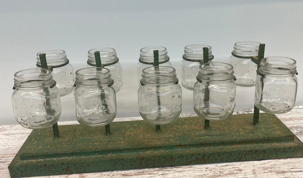 Mini Mason Jar Tea Light Table Centerpiece