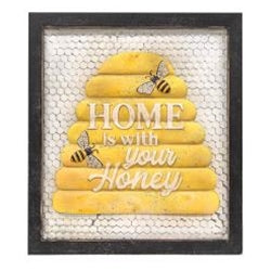 Beehive Metal Home Is With Your Honey Siign