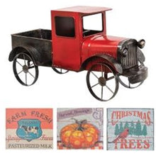 Load image into Gallery viewer, Red &amp; Black Metal Truck w/Seasonal Magnets
