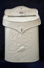 Load image into Gallery viewer, White Metal Decorative Post Box
