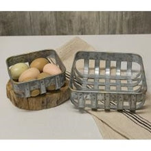 Load image into Gallery viewer, Washed Galvanized Basket Set
