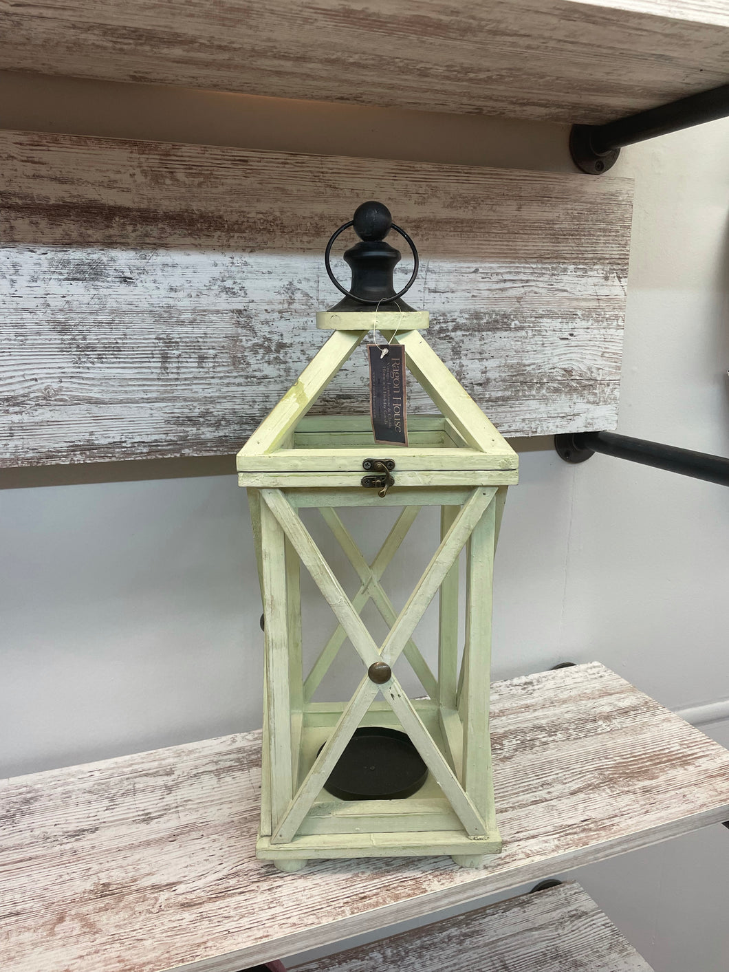 Crossbar Wooden Lantern