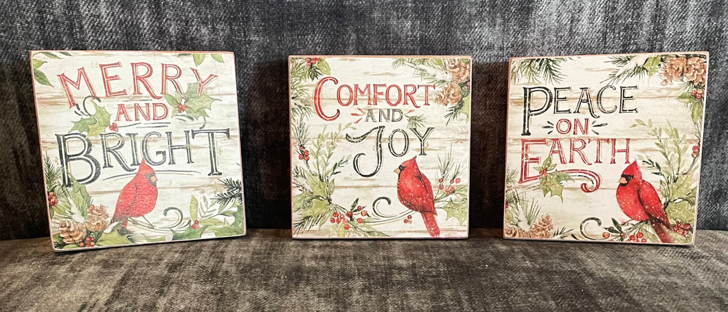 Cardinal Christmas Block Set