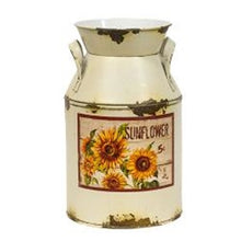 Load image into Gallery viewer, Distressed Sunflower Milk Can
