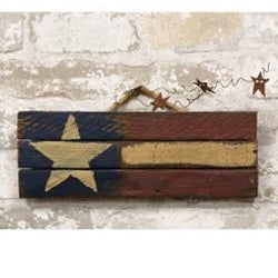 Lath Hanging Skinny Flag With Rusty Stars